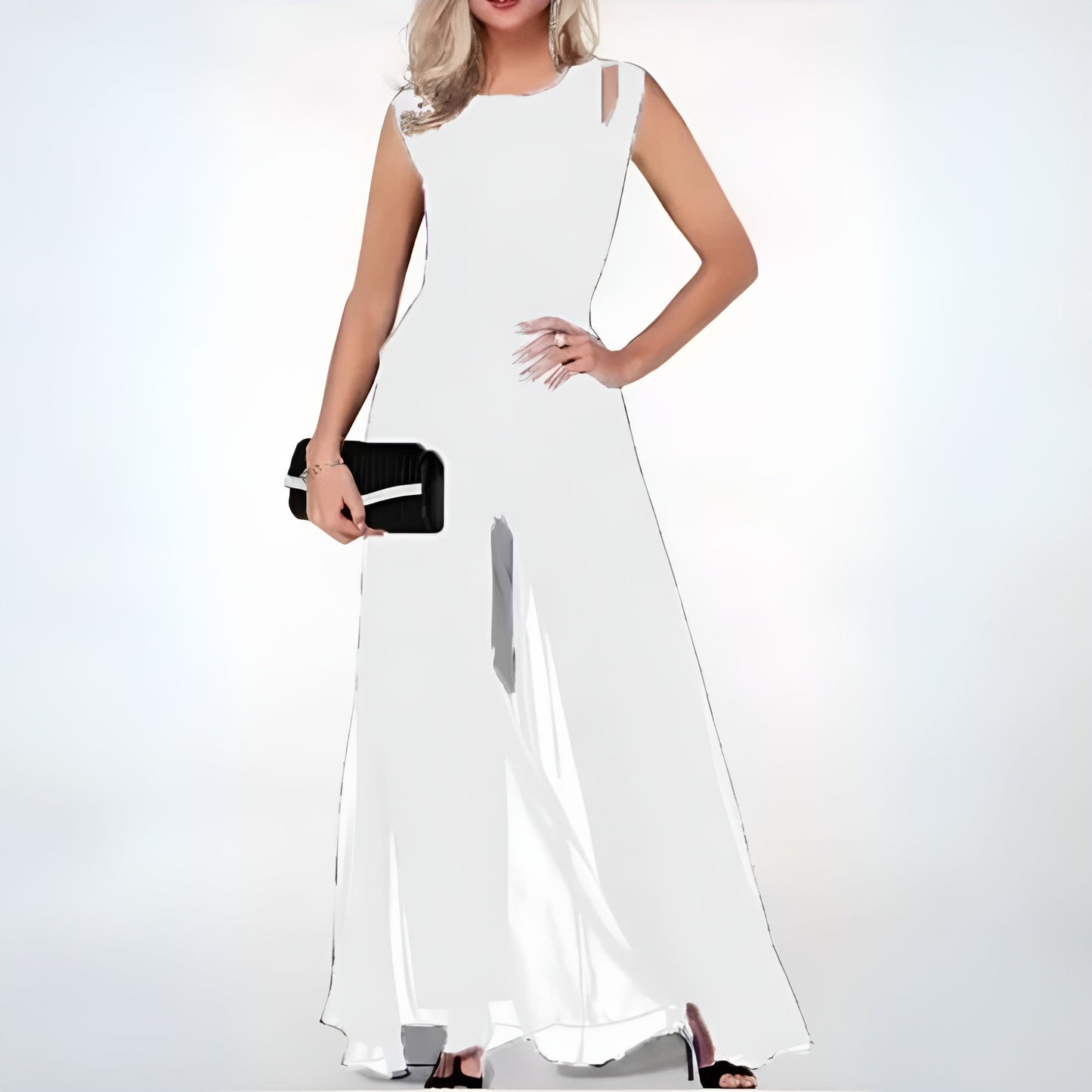 Vestido de Gala Sensual sin Hombros Corte Cintura