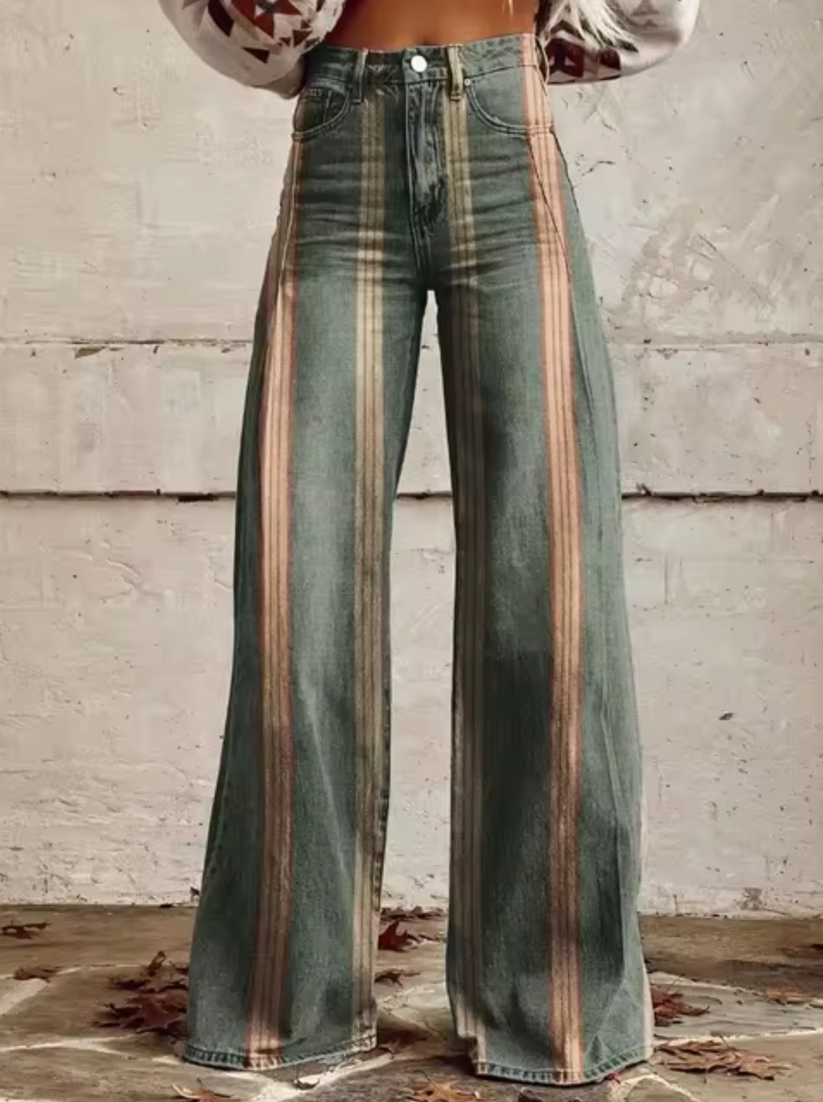 Pantalones Cónfort Anchos Vintage