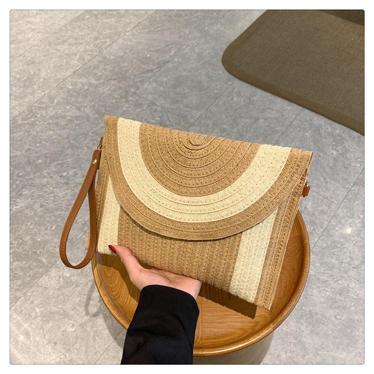 Bolso de mano tejido artesanal femenino