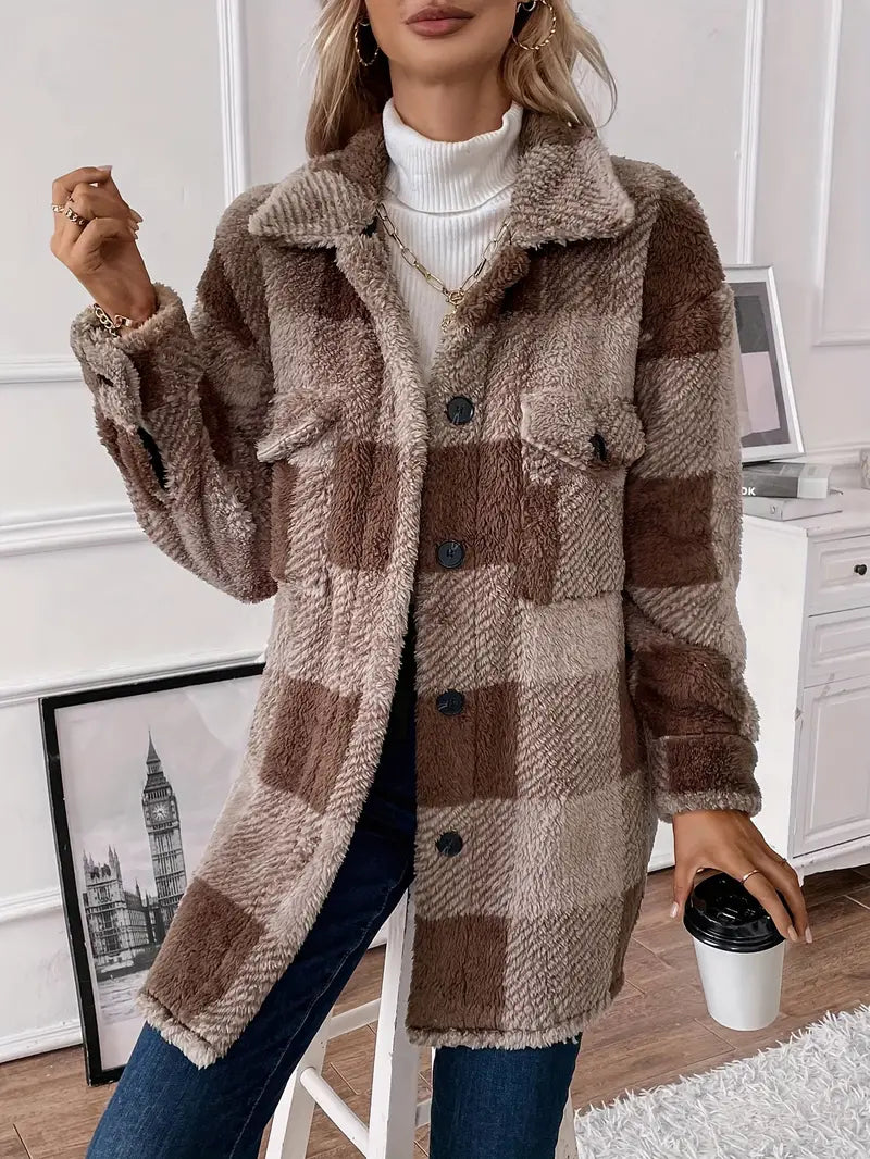 Chaquetón Felpa Mujer Cálido Invierno - Vestiria