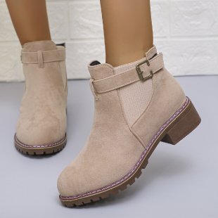 Botas Mujer Tacón Bajo Estilo Clásico