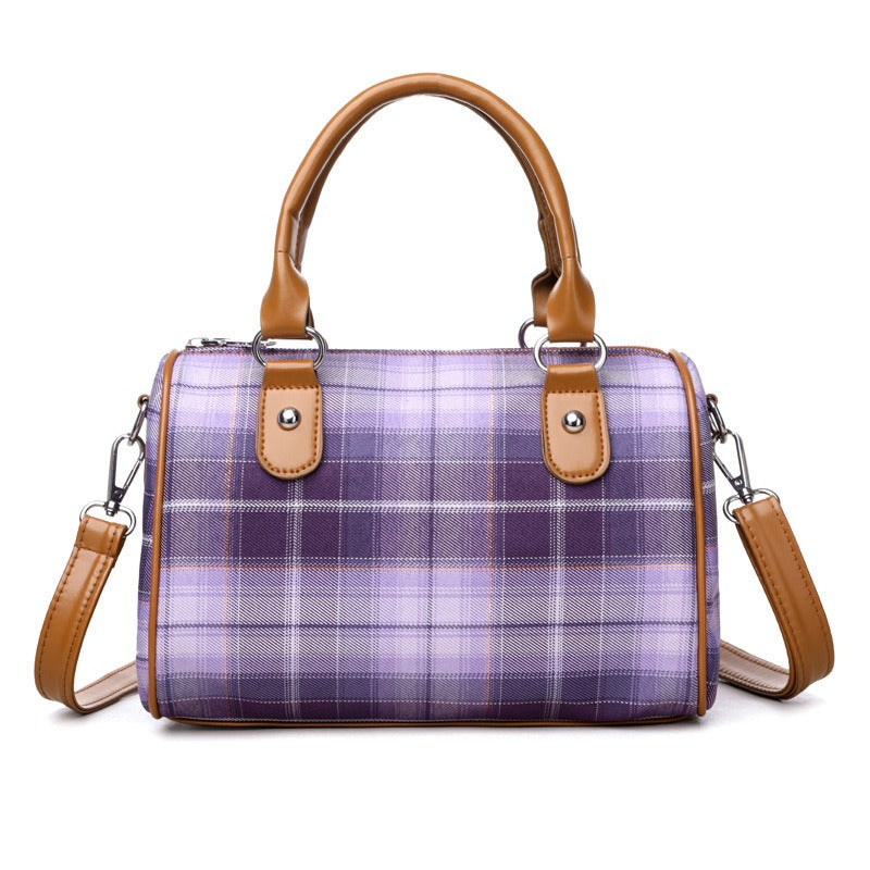 Bolso Bandolera Mujer Estampado Escocés