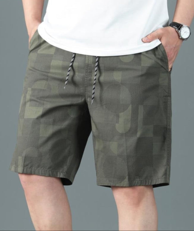 Pantalones cortos hombre algodón estampado colorido verano