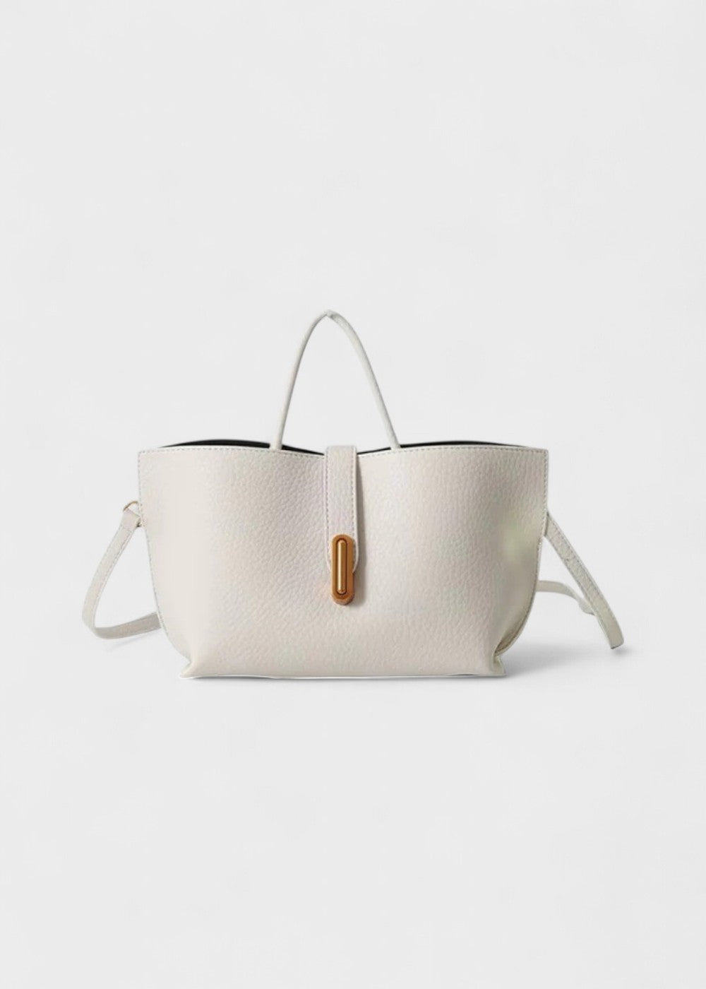 Bolso Mujer Gran Capacidad Cuero Imitación Negro Elegante