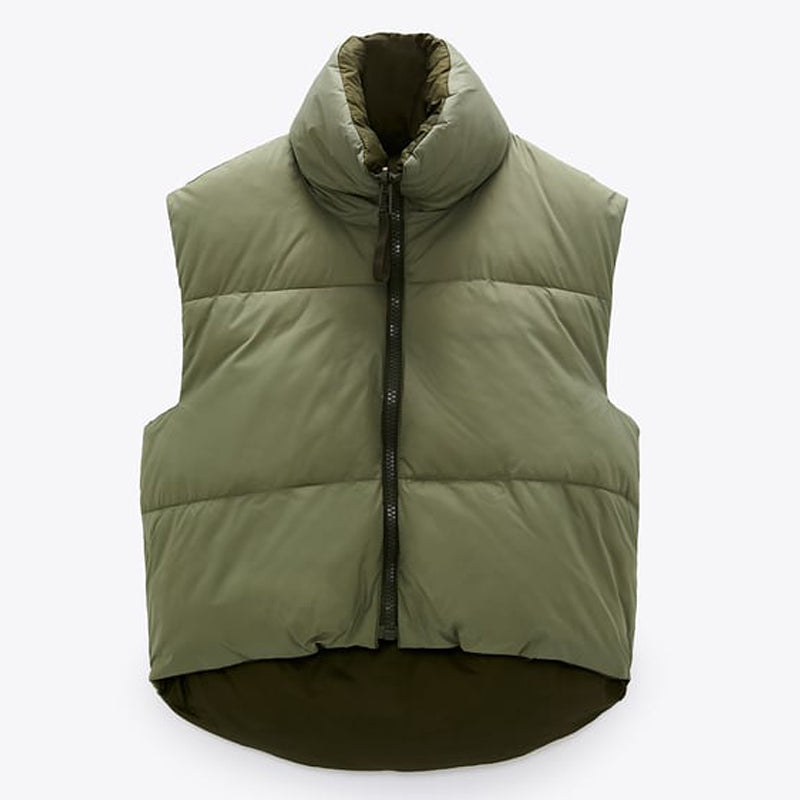 Chaleco Acolchado Reversible Mujer Cálido