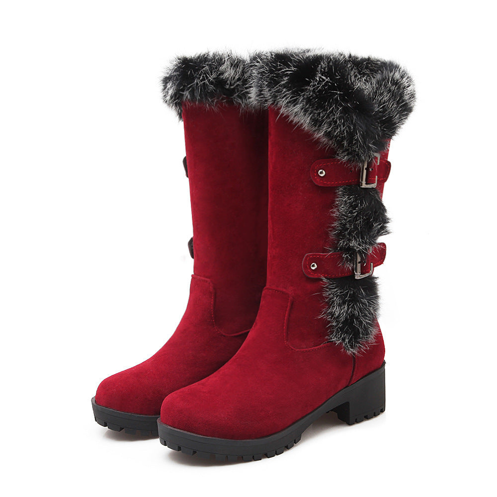 Botas de nieve mujer pelo ante bajas