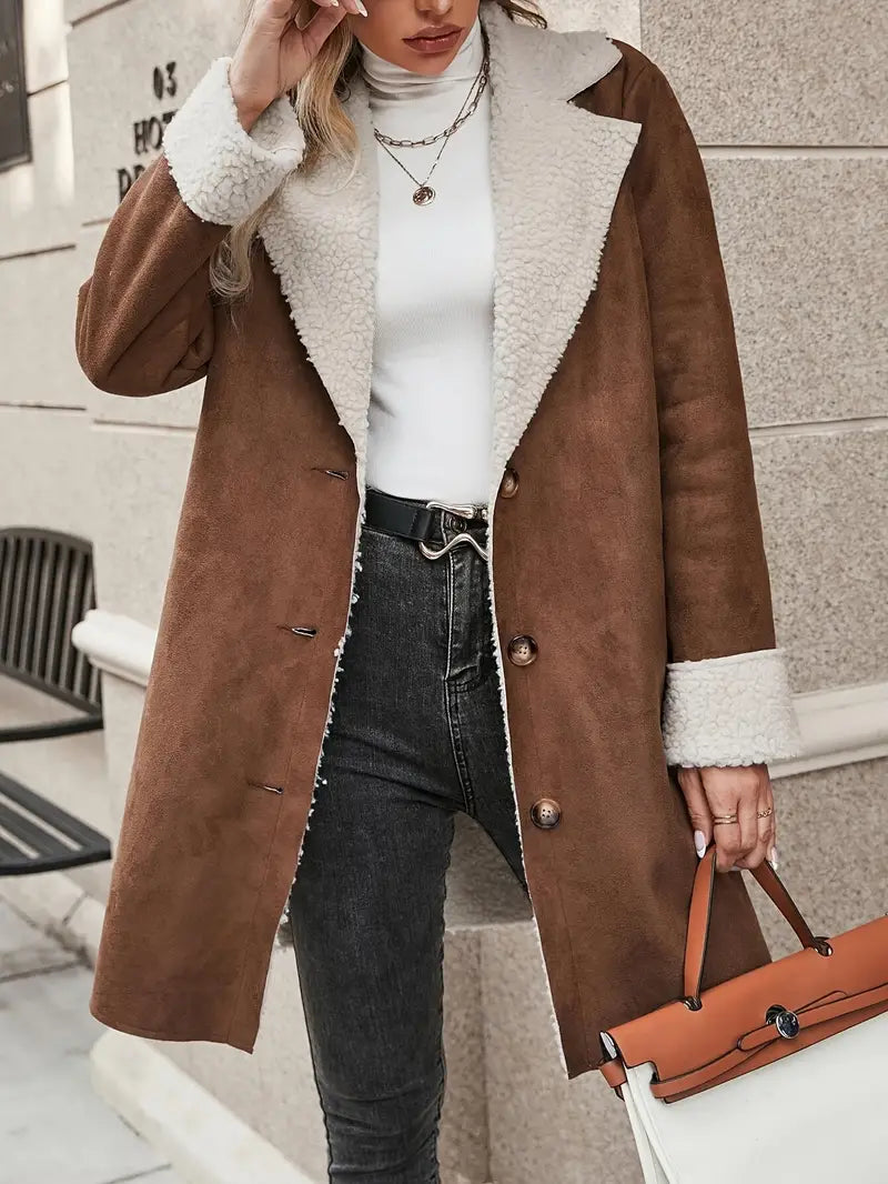 Abrigo Mujer Corte Clásico Botones Elegante - Vestiria