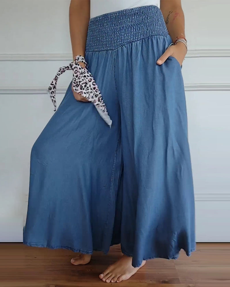 Pantalón Mujer Recto Cintura Elástica Comfort