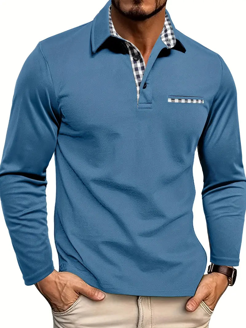 Polo Hombre Manga Larga Cálido Invierno