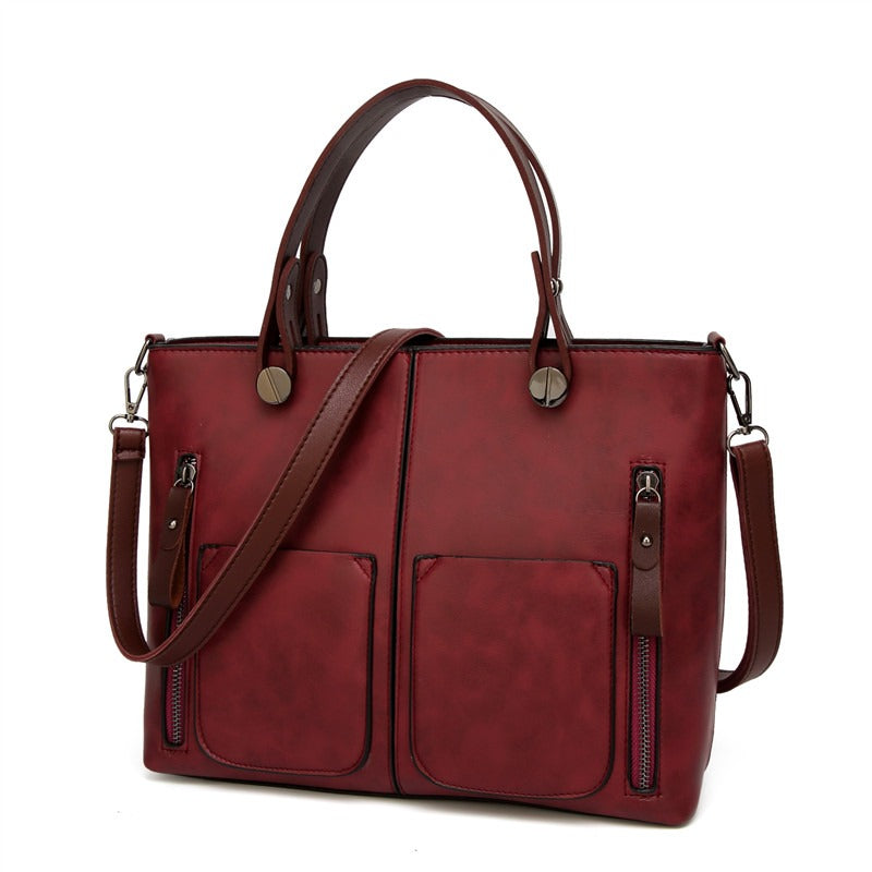 Bolso Cuero Mujer Clásico Elegante
