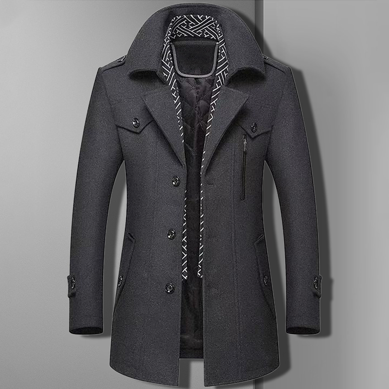 Chaquetón de lana cálido invierno hombre
