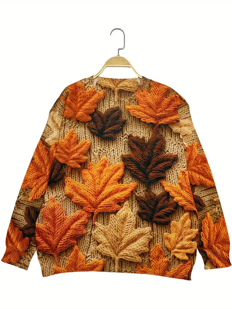 Jersey manga larga estampado otoño - Vestiria