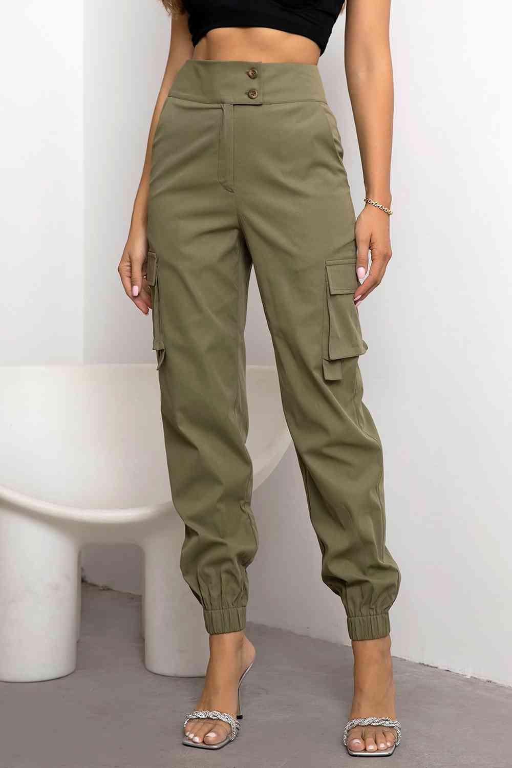 Pantalón Jogger Cargador Cómodo Cintura Alta