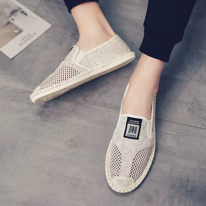Mocasines Hombre Alpargatas Lona Fresca