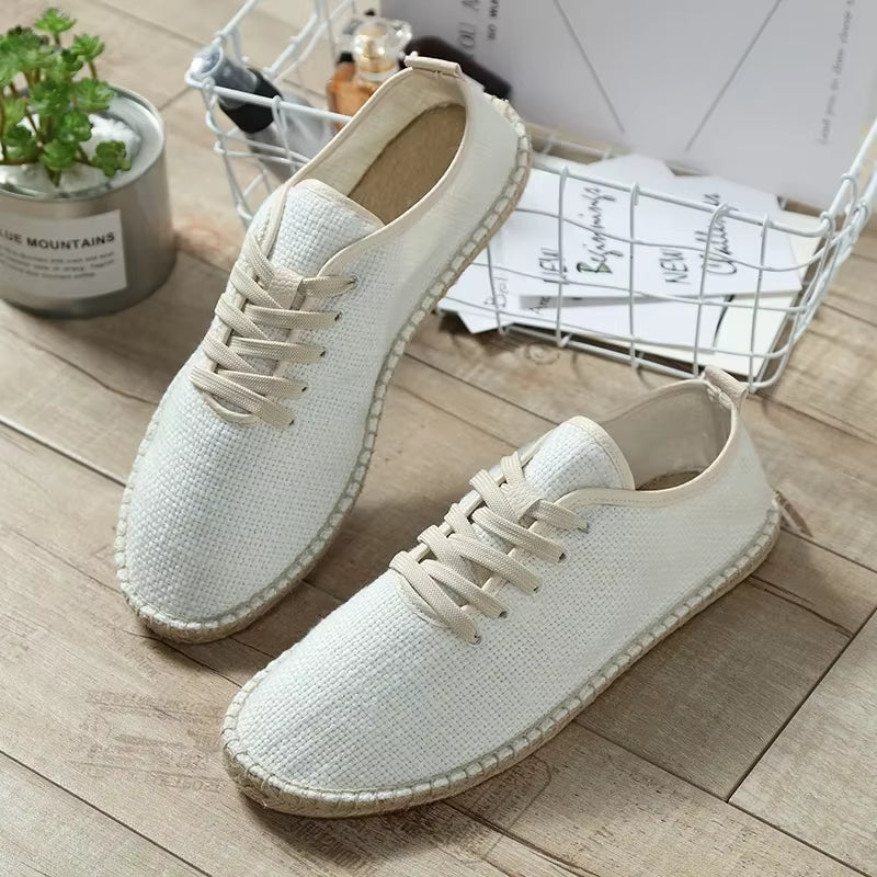 Alpargatas Hombre Lino Frescas Estilo Relajado