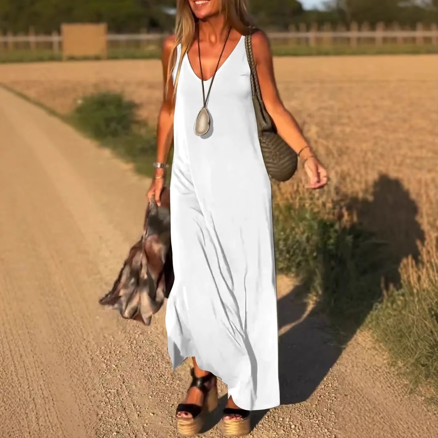 Vestido Largo Mujer Estilo Libre y Casual