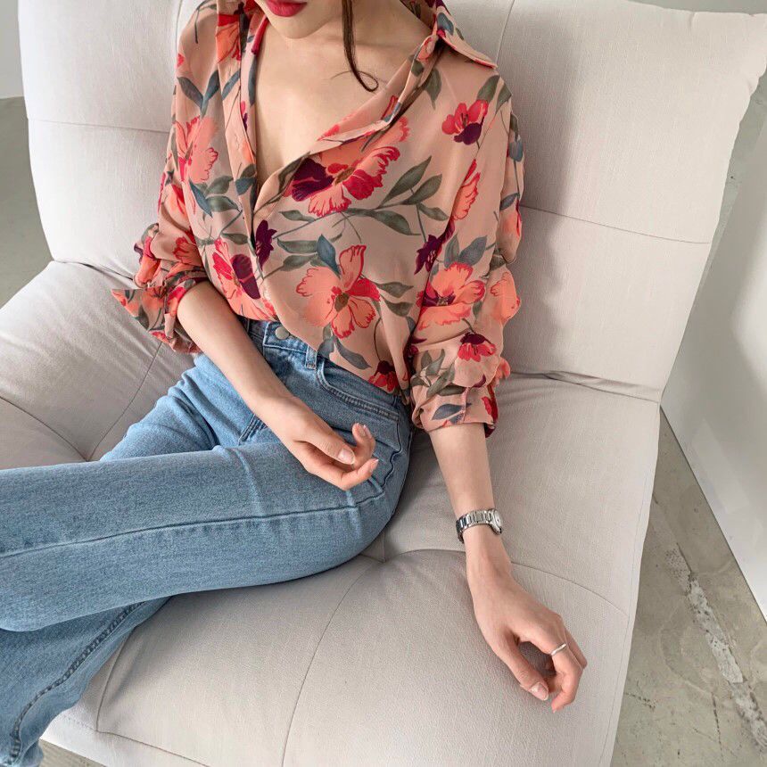 Blusa Lana Floral Mujer