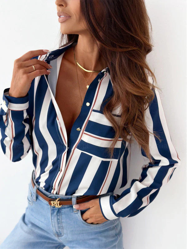 Blusa Polo Mujer Clásica a Rayas