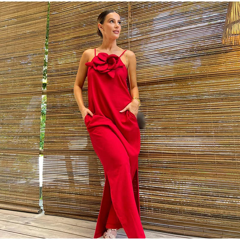 Vestido Floral Midi Encantador Mujer