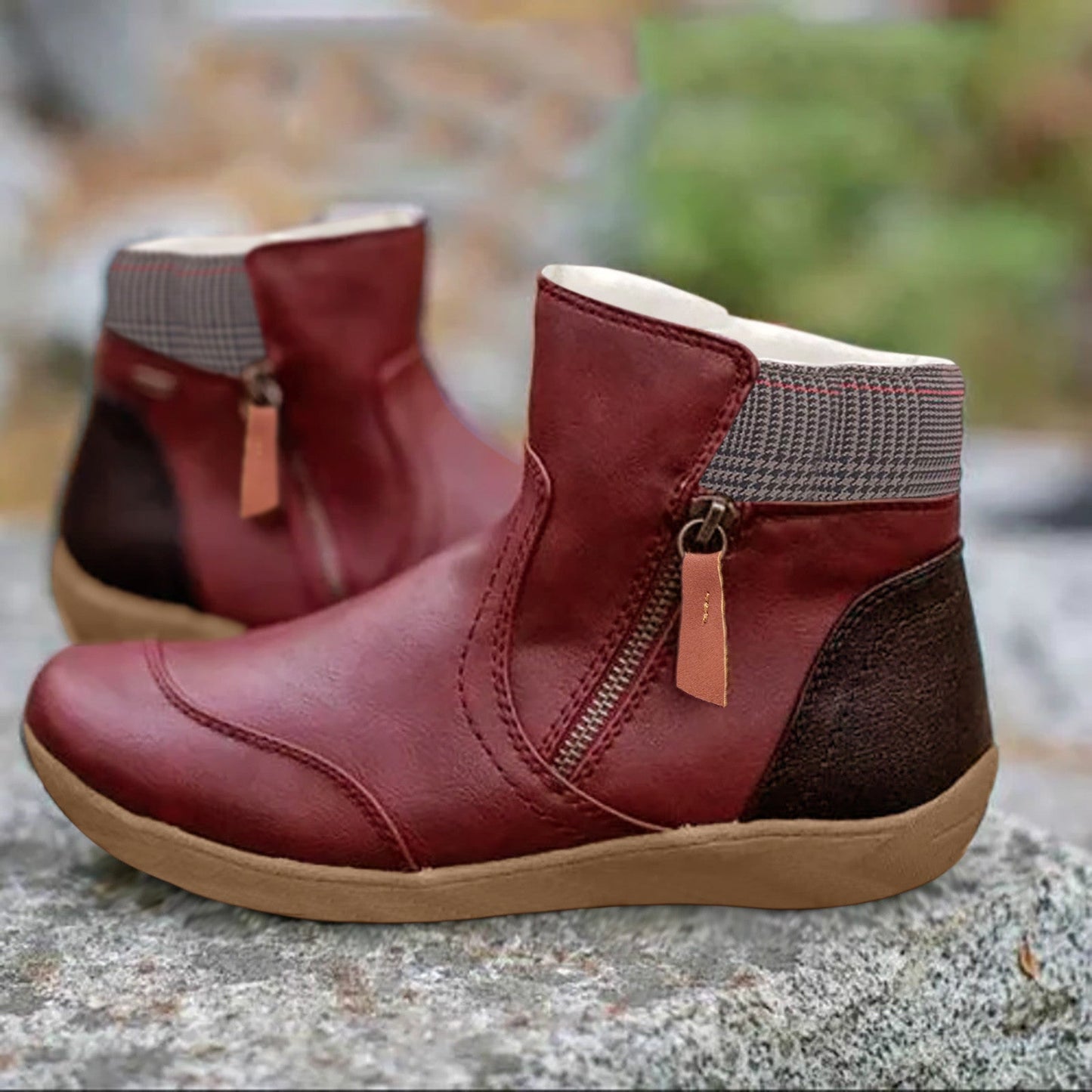 Botas Mujer Comodidad Doble Cremallera