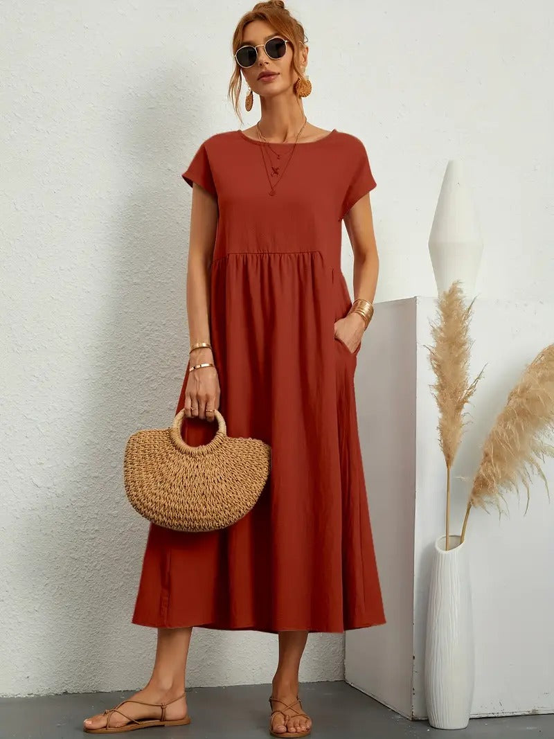 Vestido Mujer con Bolsillos laterales
