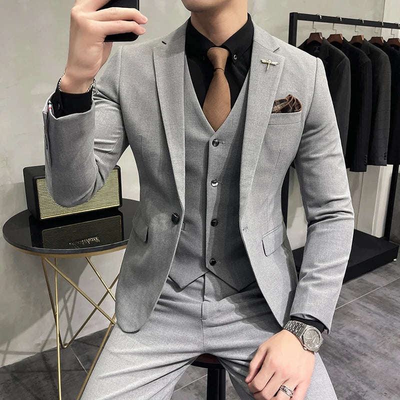 Traje Hombre 3 Piezas Clásico
