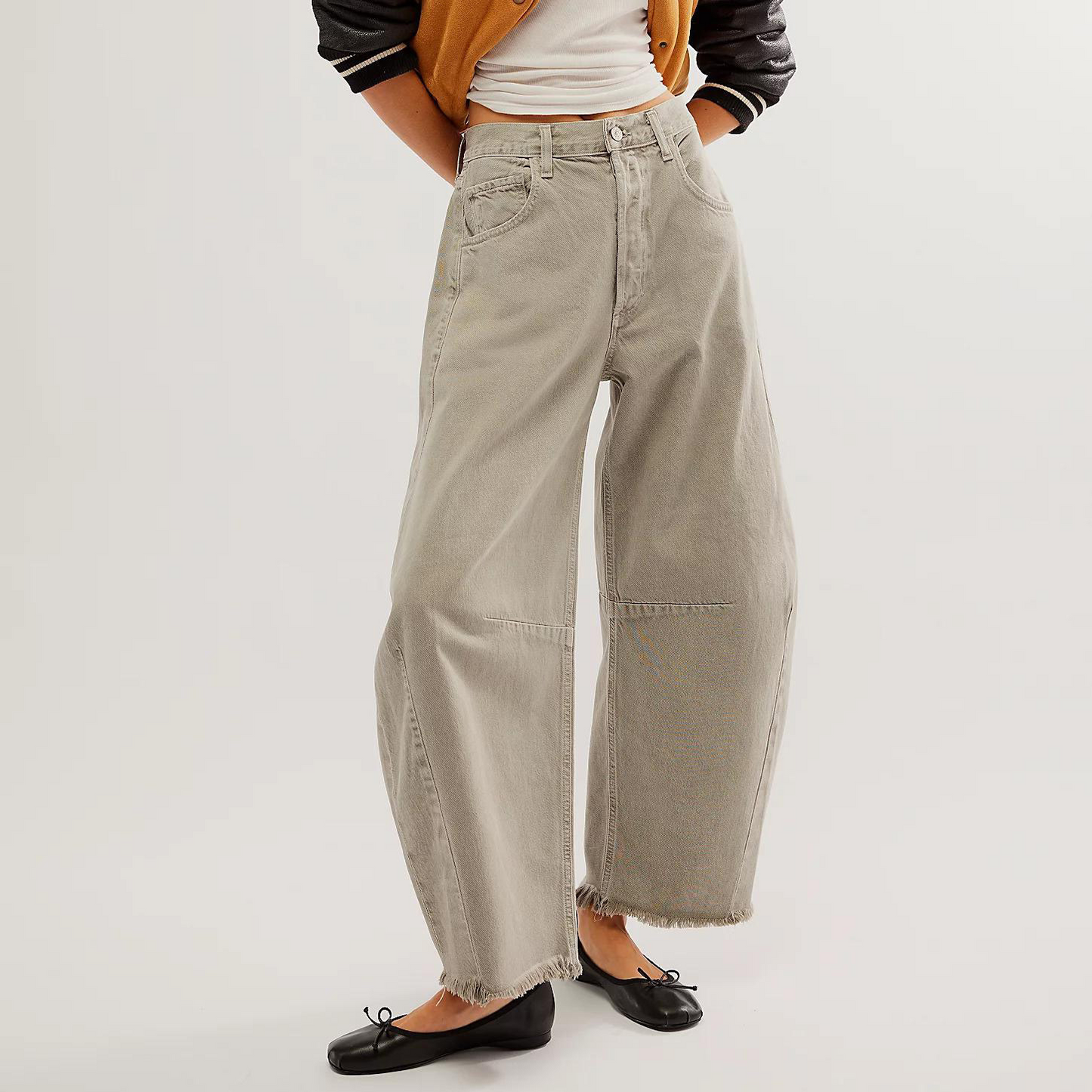 Vaqueros Anchos de Punto Moda