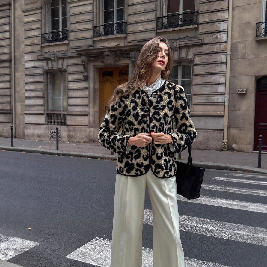 Chaqueta Mujer Estampado Leopardo Fashion - Vestiria
