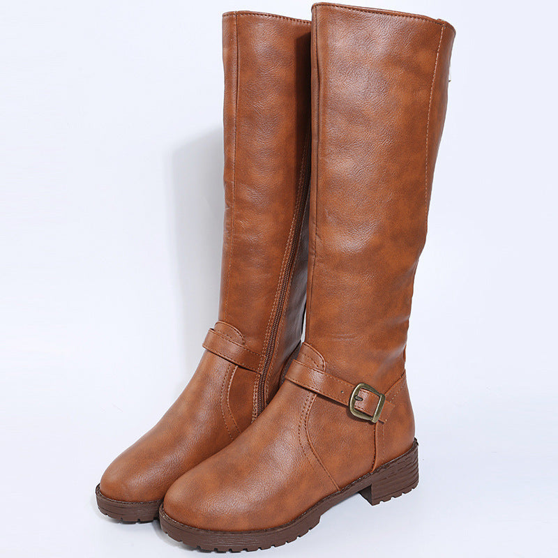 Botas Cuero Invierno Hebilla Clásica