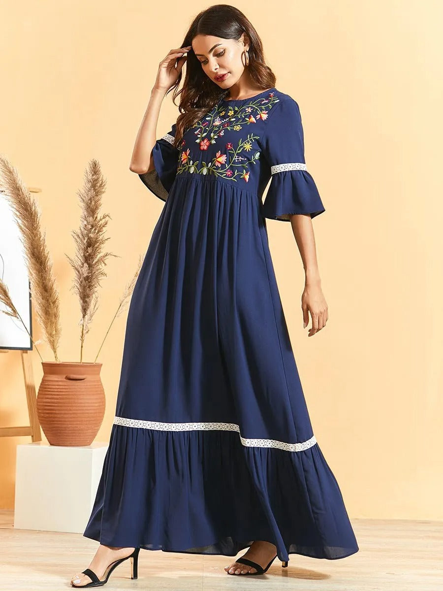Vestido Boho Floral Mujer Largo Elegante - Vestiria
