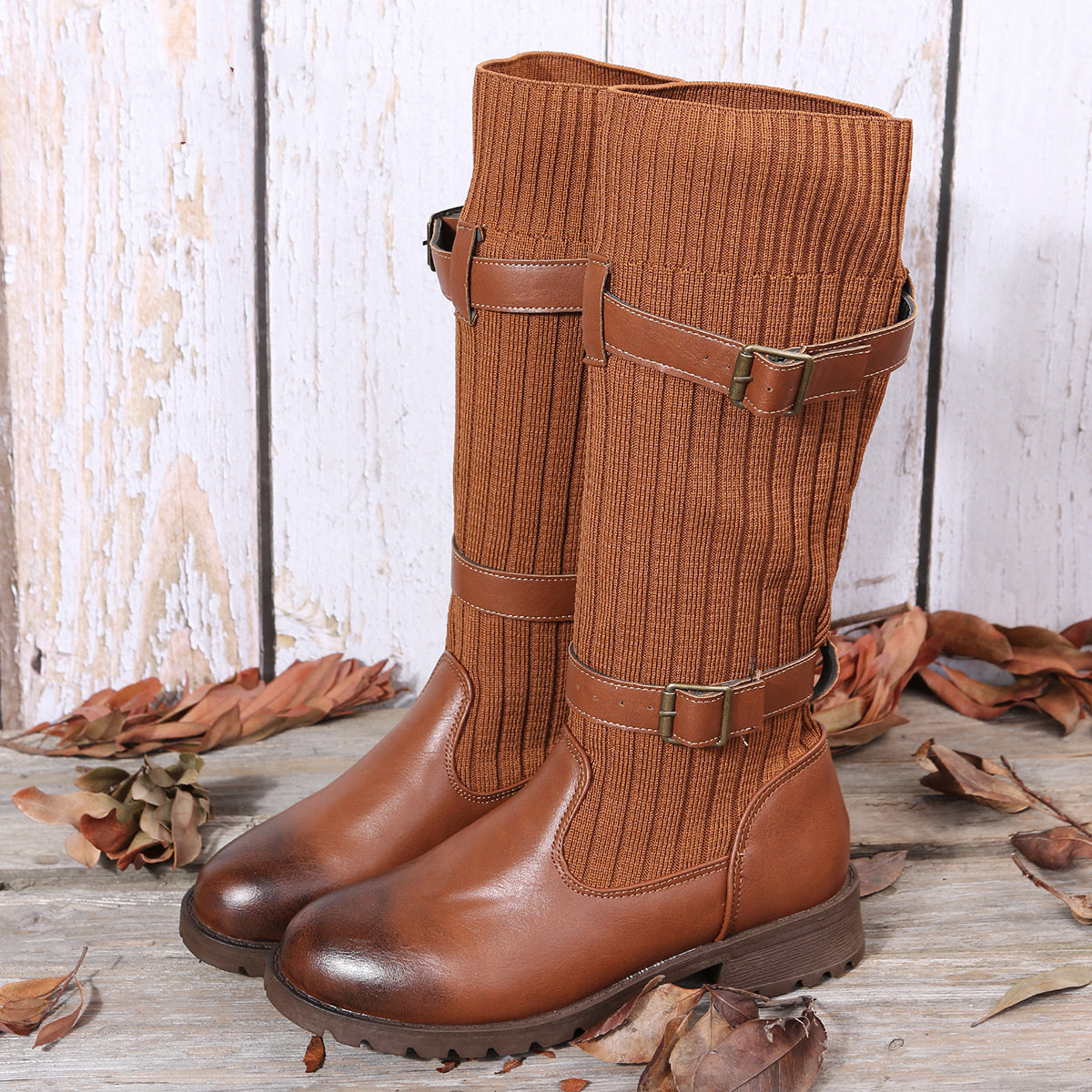 Botas Leopardinas Mujer Media Pierna