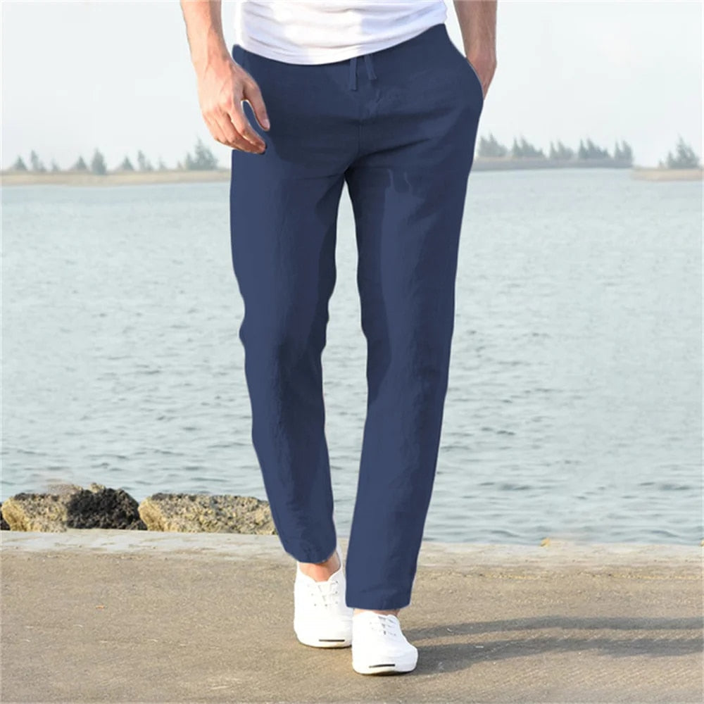 Pantalón recto ligero y cómodo