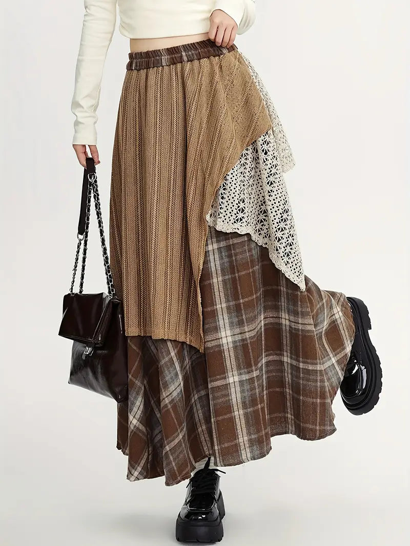 Falda Larga Asimétrica Chic Mujer