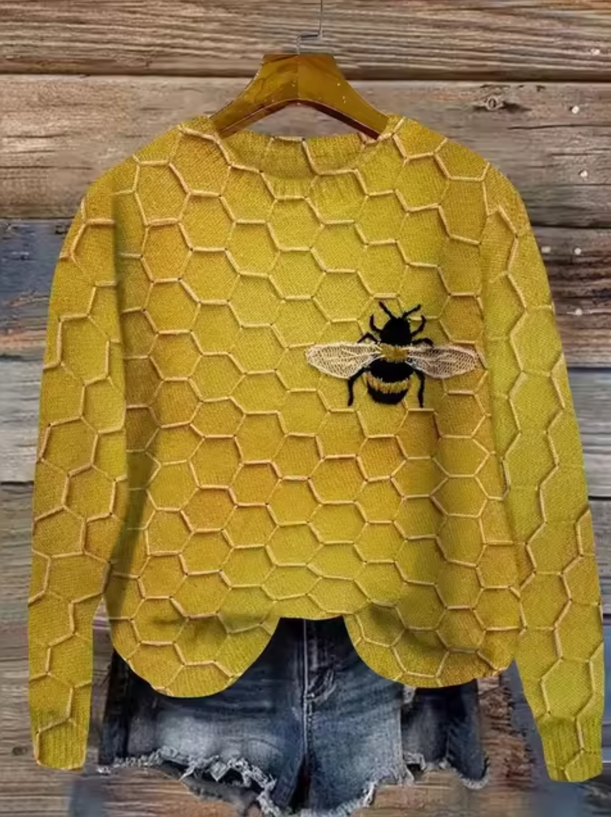 Sudadera de punto con estampado moderno