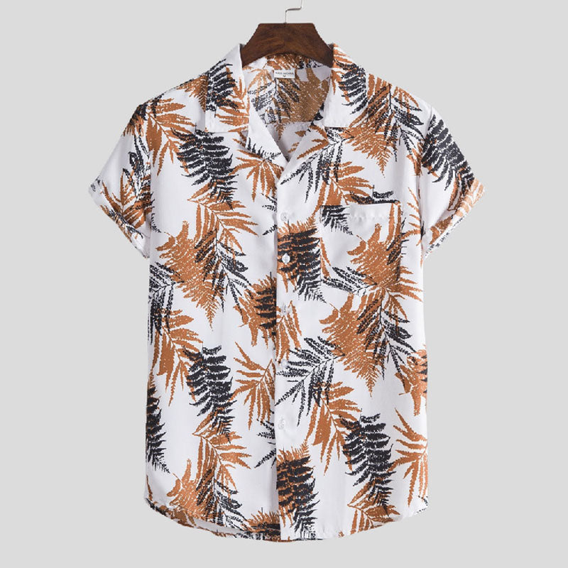 Camisa Hombre Flor Moderna Verano - Vestiria