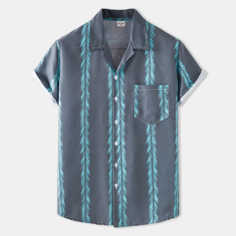 Camisa de noche a rayas estampada hombre - Vestiria