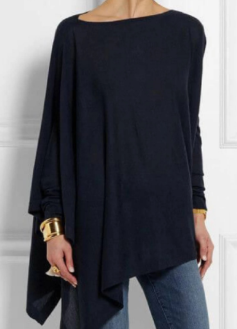 Poncho Chic Asimétrico Mujer