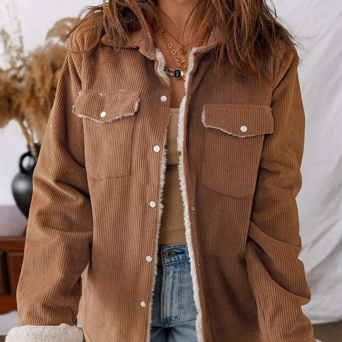 Chaqueta Pana Cálida Mujer - Vestiria