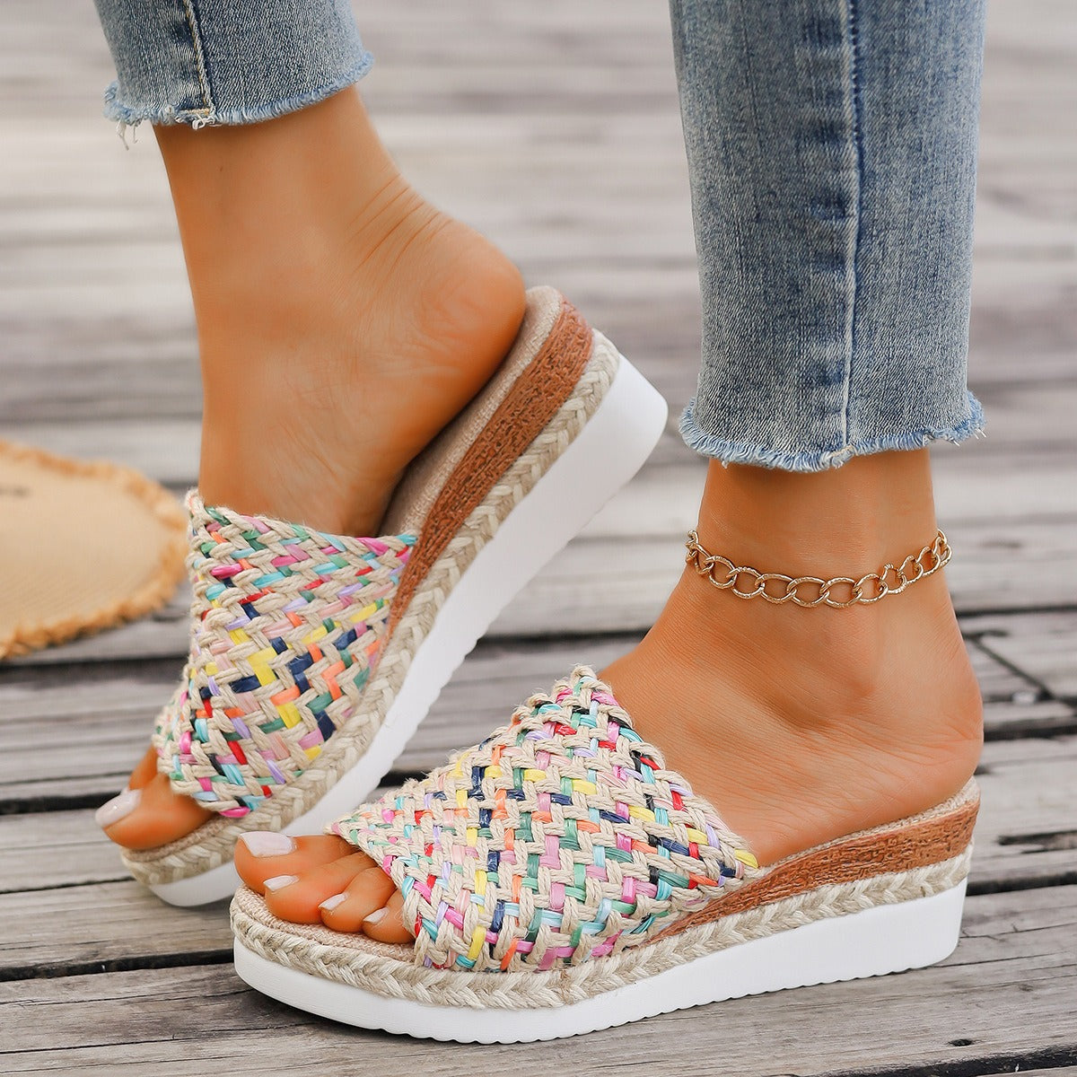 Sandalias Mujer Altas Trenzadas Estilo Hippie - Vestiria