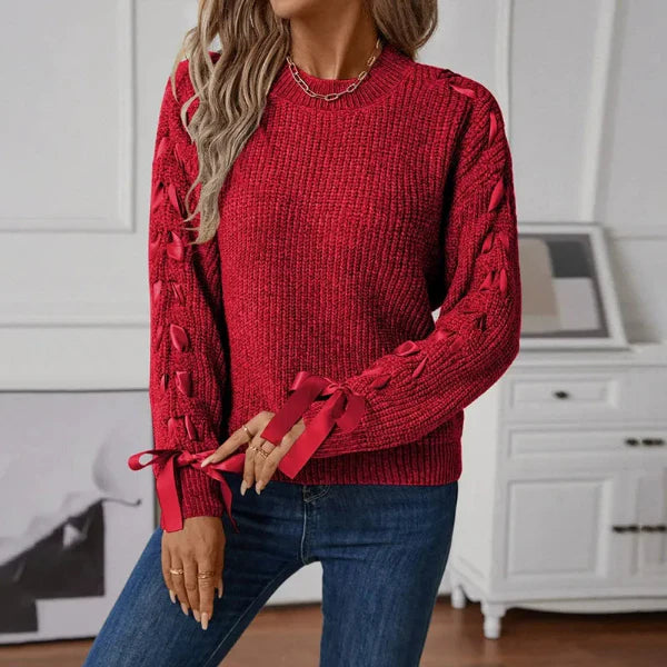 Suéter de Punto Acogedor con Mangas Abotonadas
