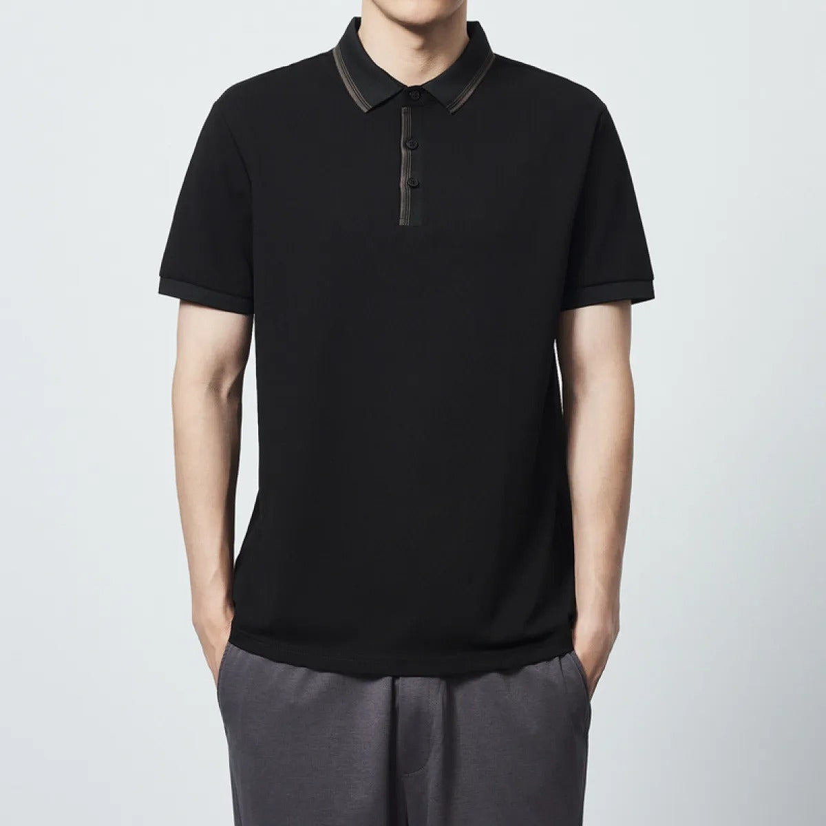 Polo Hombre Algodón Clásico Detalle Contraste
