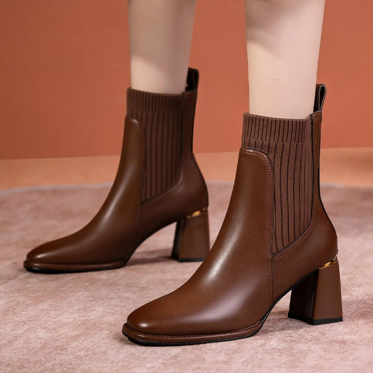 Botas Tacón Alto Elásticas Mujer