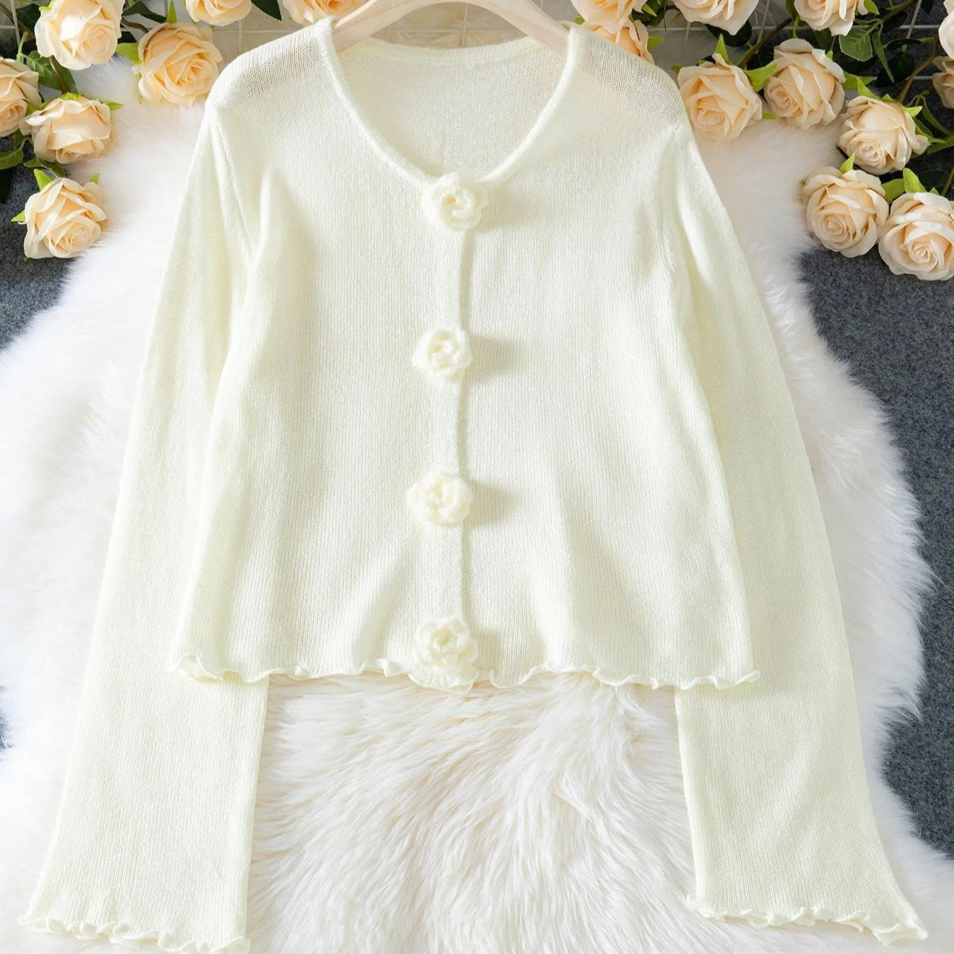 Chaquetón mujer manga larga floral elegante - Vestiria
