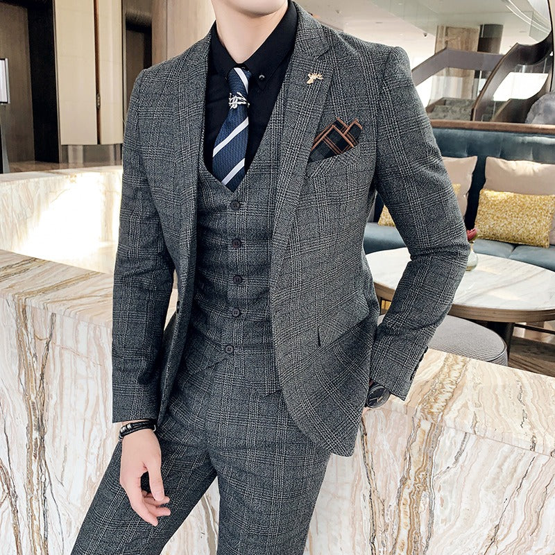 Traje Hombre Cuadros Clásico