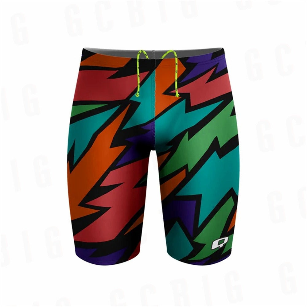 Bañador de competición hombre diseño geométrico
