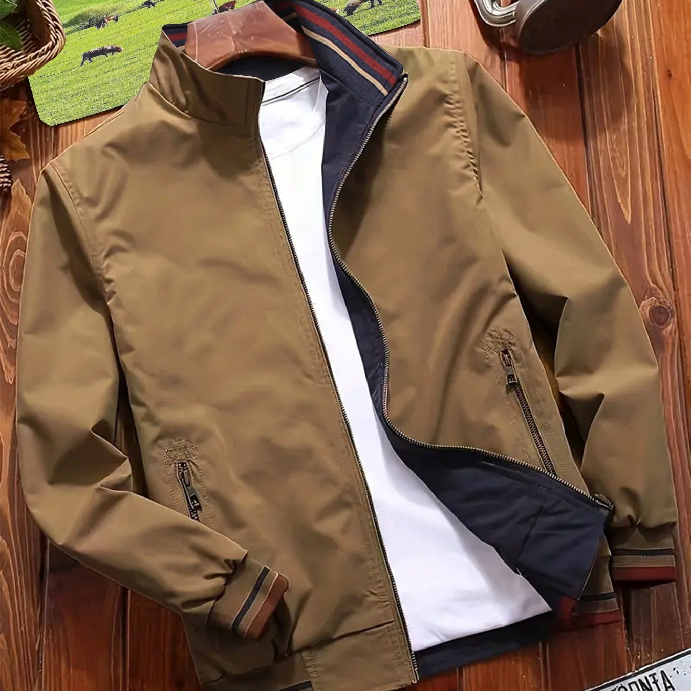 Chaqueta Hombre Deportiva Ligera Cremallera