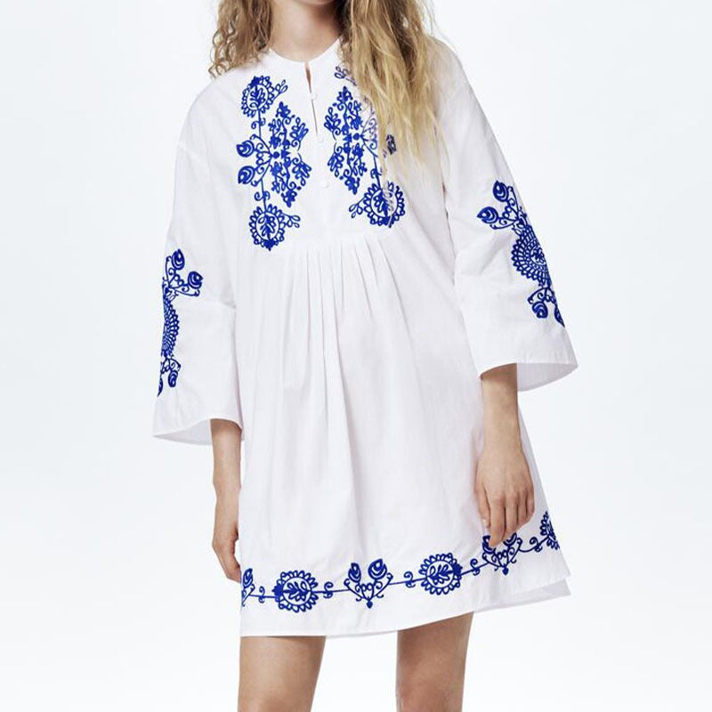 Vestido Étnico Mujer Algodón Estilo Boho - Vestiria