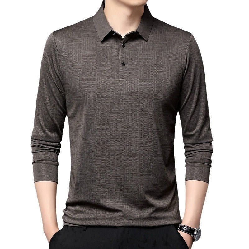 Camiseta Hombre Manga Larga Estampado Geométrico