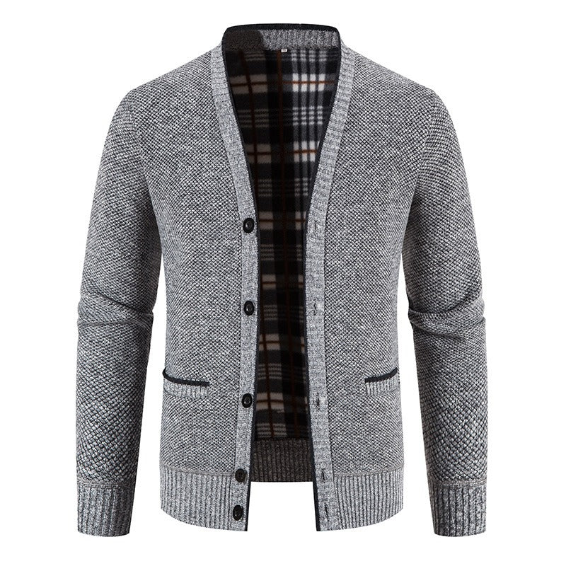 Cárdigan Hombre Punto Cálido Estilo Casual Invierno
