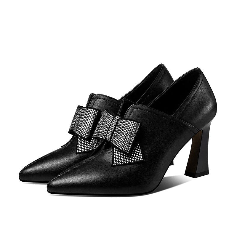Zapatos de Tacón Mujer Elegantes con Lazo